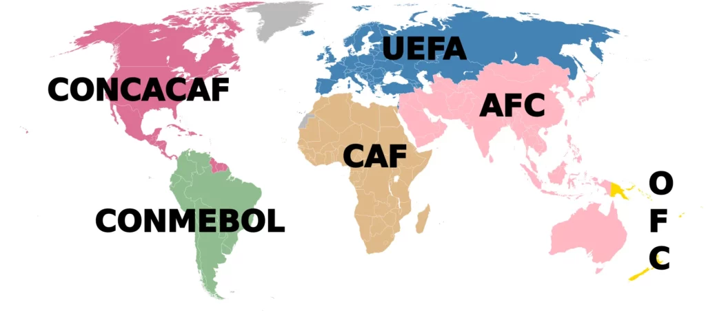 2026世界盃外圍賽各區分區圖